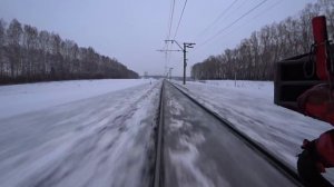 С автосцепки от города Искитима до посёлка Линёво. Зимние пейзажи под стук колёс любителям жд.