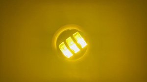 Фара светодиодная (подфарник) УАЗ 469, 3151, Хантер, 452 Буханка передняя с ободком (режим-желтый)