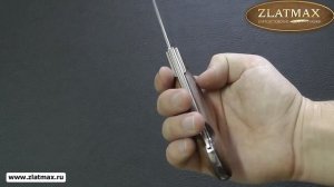 Складной нож Ахиллес (ЭИ-107, Накладки орех, золочение) - Златоустовские ножи (zlatmax.ru)