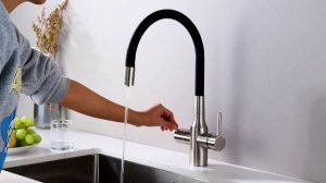 Смеситель для кухни под фильтр с гибким изливом SALIX