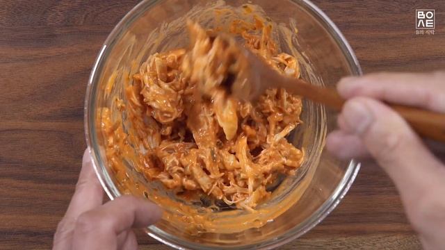매콤한 닭 가슴살! 소풍 도시락 만들기 :: 칠리 닭 가슴살 샌드위치 :: 카페 샌드위치