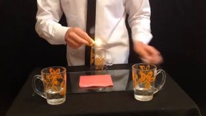 Что будет если поджечь салфетку под стаканом