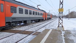 ЭП2Д-0188 сообщением Омск-Исилькуль отправляется со станции Входная.
