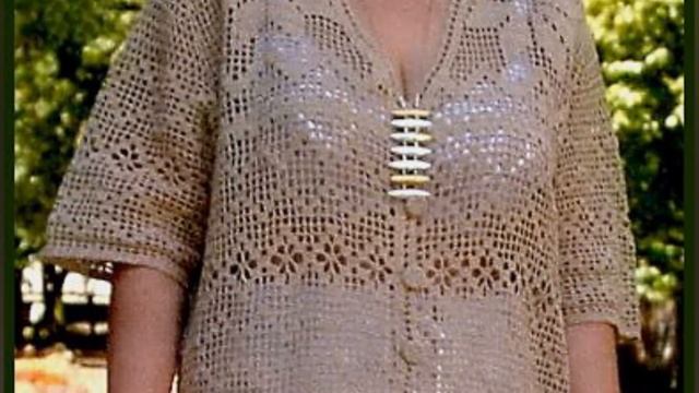Pletena moda.Вязаная мода крючком для пухленьких дам #2
