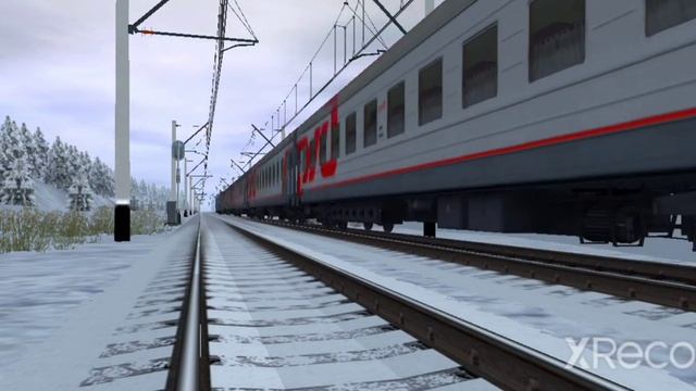 ЧС7-054 с поездом Адлер-Ижевск • TRSA • Реальный звук