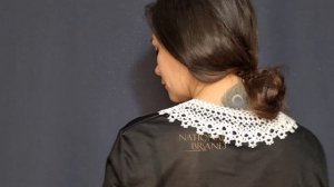 Воротник в технике фриволите "Весенний сад"