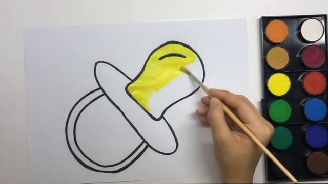 Eğlenceli boyama Как нарисовать детскую соску? So'rg'ich chizish смотреть онлайн