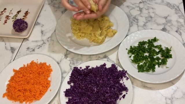 Colorful potato balls ❗️#asmr #potato #potatorecipe #potatoes #patates