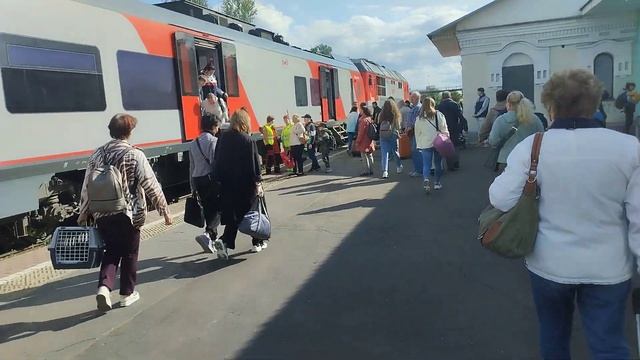 станция Псков и ласточка Санкт-Петербург - Печоры смотреть онлайн