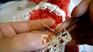 Прямоугольная скатерть крючком(№2)Часть 4