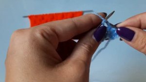 Узор имитация Косы, МК спицами