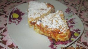 Творожная запеканка с тыквой, яблоками и изюмом