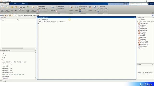 Fourier Series Implementation using MATLAB's Symbolic Math Toolbox