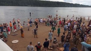 былинный берег, поединки воинов. деревня топорок московская область