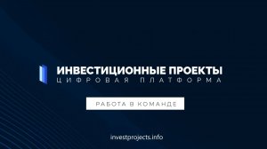 Работа в команде на Investprojects