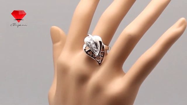 Bije.ru: Кольцо в форме листьев с прозрачными фианитами Sherley (Ширли) смотреть онлайн