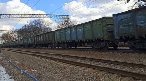 Двойная тяга ВЛ80т-1030 и ВЛ82м-048 следуют с грузовым составом