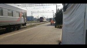 Станция Елец. Поезд № 231 Смена тяги.