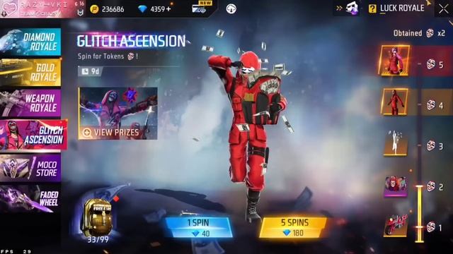 FREE FIRE NEW GLITCH ASCENSION EVENT - FREE FIRE NEW EVENT | NEW NEON CRIMINAL TOWER | New Event