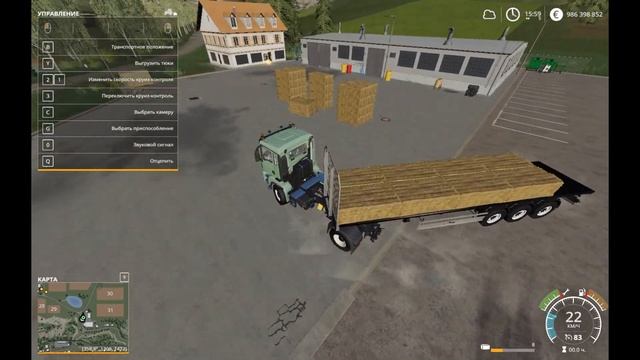 Farming Simulator 19. Полезный прицеп для сбора и и перевозки тюков. смотреть онлайн