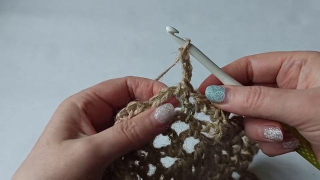 #13 Ажурная Салфетка из Джута крючком