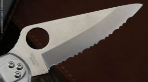Складной нож Spyderco Delica 4 (рукоять нержавеющая сталь, серрейтор, VG-10)