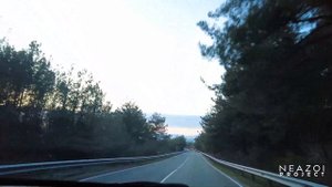 Закат и вид на Черное море по дороге Прасковеевка-Джанхот