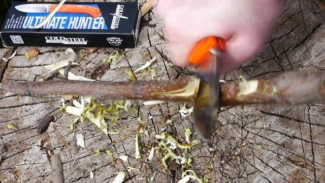 Обзор Cold Steel Ultimate Hunter. Мощный, острый, удобный, практичный нож. смотреть онлайн