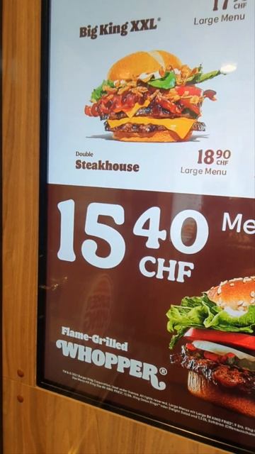 Burger King в Швейцарии и его цены💠 смотреть онлайн