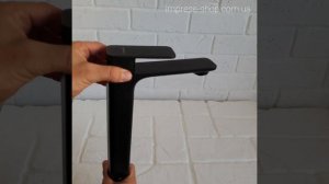 IMPRESE Bilovec 05256-Н черный Смеситель высокий для раковины накладного умывальника змішувач кран