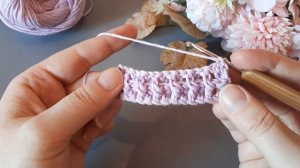 🙋♀️КАК связать рельефную резинку КРЮЧКОМ! (N 239)