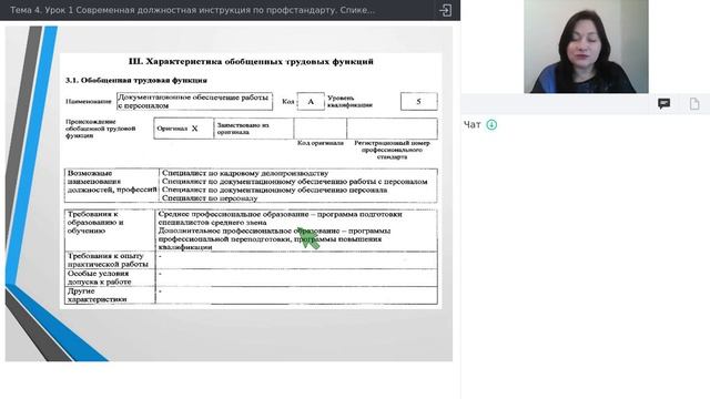 Современная должностная инструкция по профстандарту