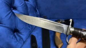 Финка НКВД из дамасской стали с Унцукульской Насечкой от кизлярских мастеров