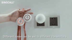 SINGCALL Wireless Caregiver Pager Smart Call System 1 SOS Call ButtonsTransmitters 1 Receivers Nurs
