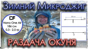 Зимний микроджиг. Раздача окуня. Nano One Air
