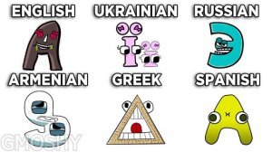 Alphabet lore but it's different Alphabets (US UK RU CP GR ES)