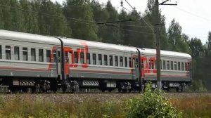 ТЕПЛОВОЗ ТЭП 70 С ПАССАЖИРСКИМ ПОЕЗДОМ 539Я КОСТРОМА-АНАПА.