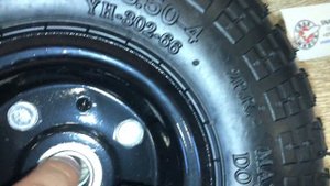 Колесо пневматическое 4.10/3.50-4,D 260 мм. вн. подш. D 20мм, длина оси 50мм, Palisad, Артикул:6897