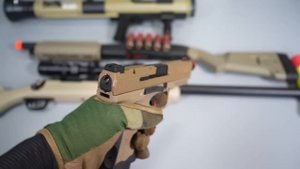 Tan Color Airsoft Toy Gun - Nerf Gun - M24 Sniper Gun -Rocket launcher-Colt1911- Toy Guns Collectio