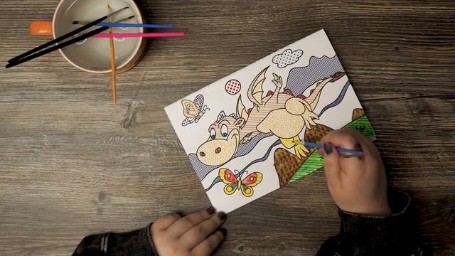 АСМР Раскраска Дракончик | ASMR Coloring Book Dragon | No talking смотреть онлайн