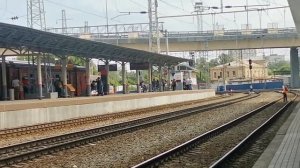 Отправление электропоезда ЭП3Д и прибытие электровоза ЧС4Т со скорым поездом по ст. Нижний Новгород