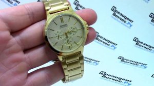 Часы Casio MTP-V300G-9A - видео обзор от PresidentWatches.Ru