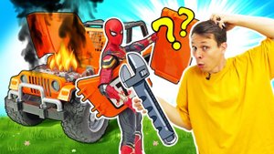 Игры для мальчиков - Автомастерская. У Человека-Паука отвалились двери на машине!
