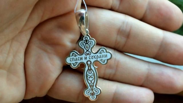 Серебряный крест 925 пробы с белой эмалью арт 112 смотреть онлайн