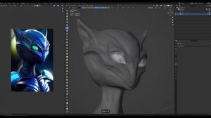 Sculpting With AI Reference in Blender 3d