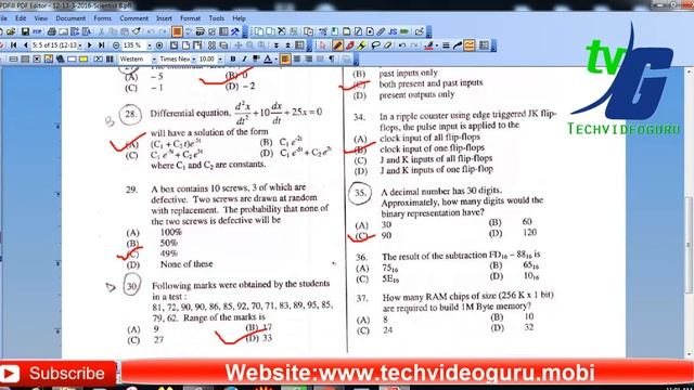 Nielit post of Scientific Officer SB, -B Question paper solution Answer Key 2016