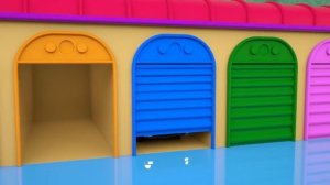 Дети изучают цвета играя!  Школьный автобус, пожарная машина, Назовите цвета грузовиков! Детские сти