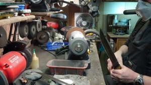 Пластунский нож . Механическая заточка.Рабочие моменты