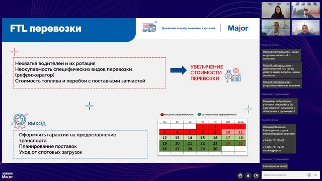 "Внутрироссийские перевозки: высокий сезон и рост тарифов (FTL, LTL, первая и последняя м