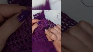 Как обрезать и довязать полотно, вязанное крючком.